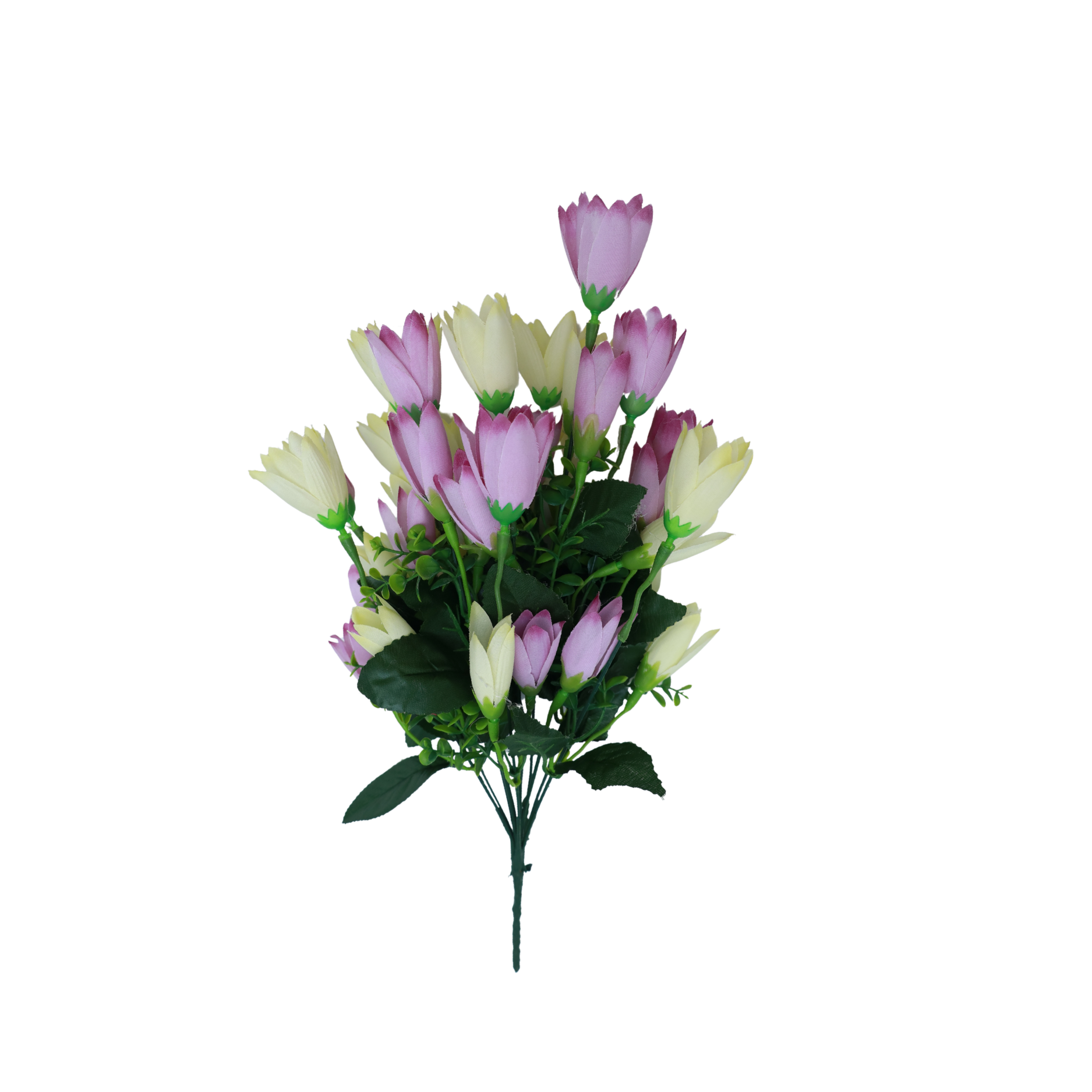 Artificial Chrysanthemum Flower Bunches | Realistic Faux Silk  Flowers with Green Leaves | Decorative Flower Bunch for Home, Office, Wedding & Vase Décor — view 4